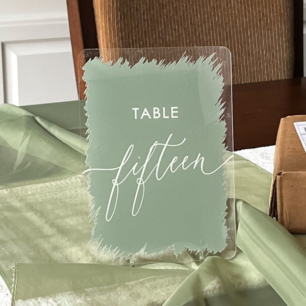 Brushed Acrylic Table Numbers, Wedding Table Numbers, Wedding Table ...