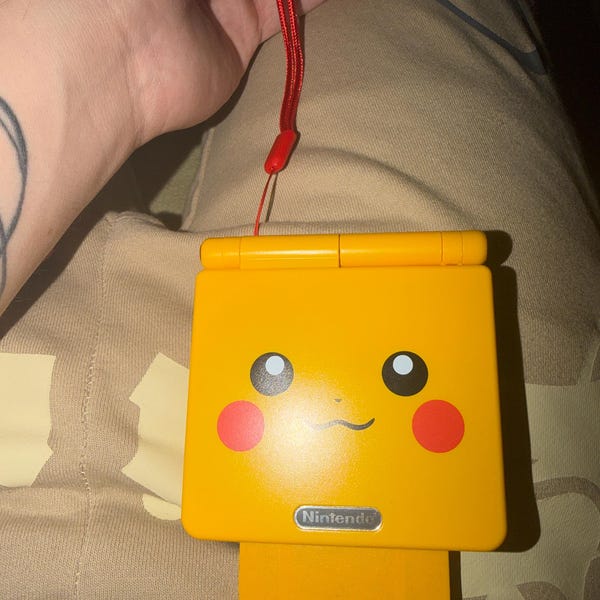 Pikachu “cheekachu” Custom Gameboy Advance SP Bundle W/ IPS Screen ...