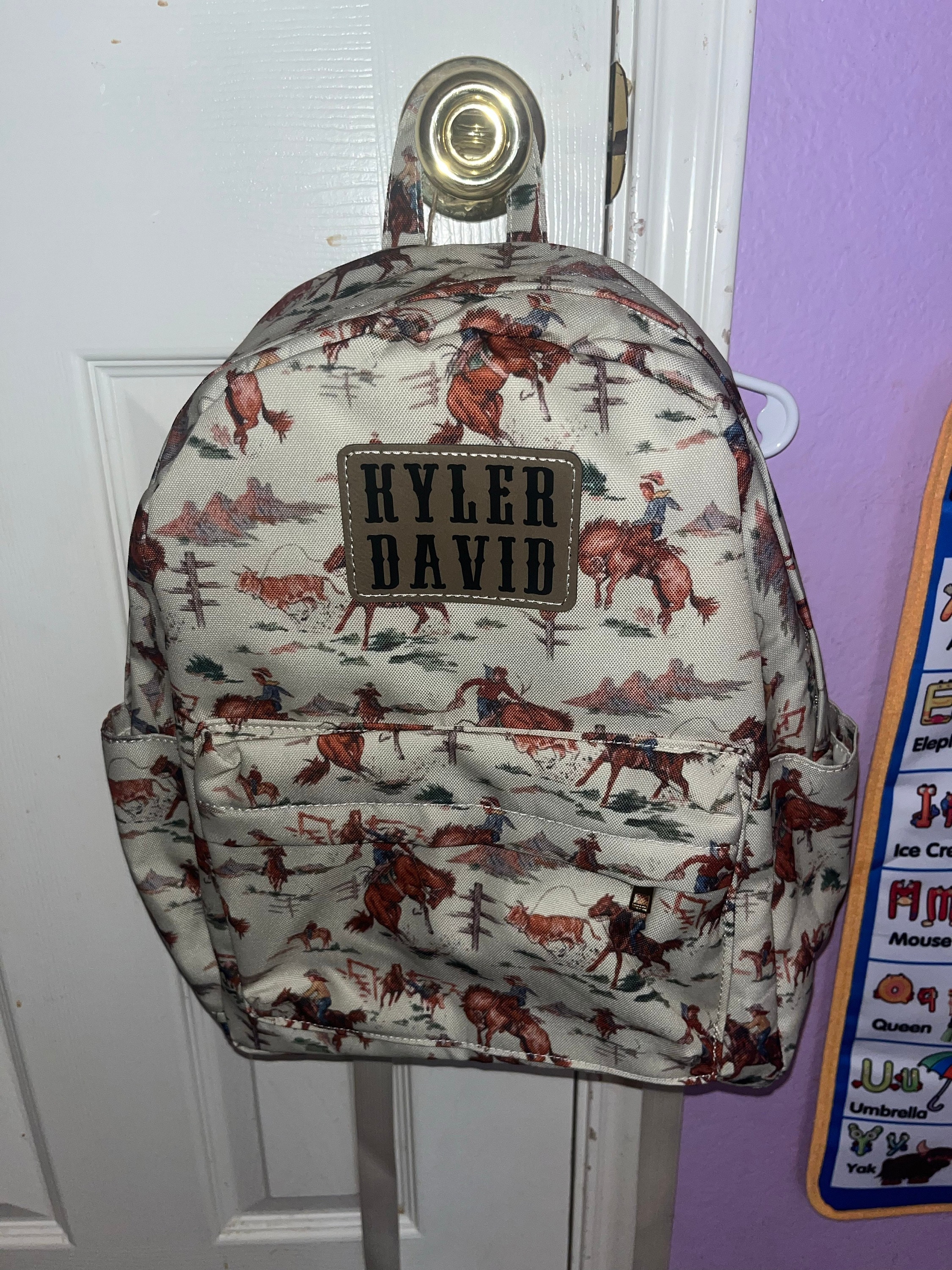 Cowboy Backpack,Western Backpack, Cowboy School Bag,Rodeo Backpack, Western Cowboy,Personalized Backpack,Personalized Bag,Mini,Midsize Bag