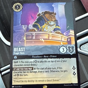 Beast Tragic Hero Lorcana Proxy/orica, Common/holo - Etsy Beast Tragic Hero Lorcana Proxy/orica, Common/holo - Etsy