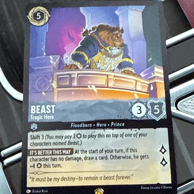 Beast Tragic Hero Lorcana Proxy/orica, Common/holo - Etsy