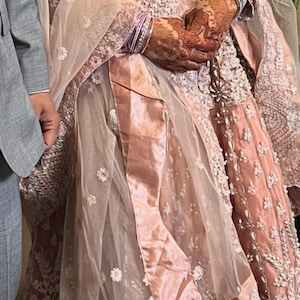 Custom Pink Indian Pakistani bridal wedding wear dress, maxi long dress, handmade embroidered net gown, nikah walima engagement outfit