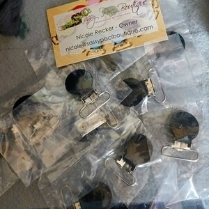 5 20 50 Or 100 Round Circular Lead Free Suspender Bib Pacifier Dummy Clip Buckle - Foto 9