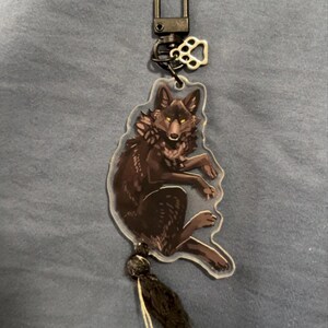 Wolf Soft Tail Acrylic Keychain - Etsy