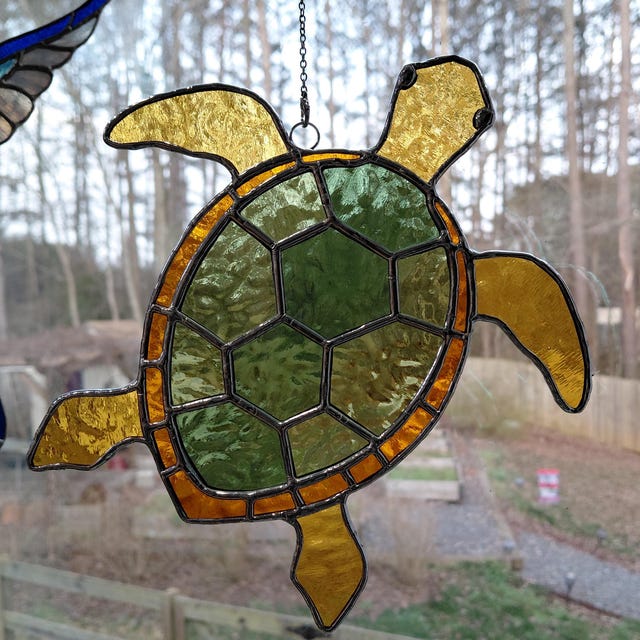 ウミガメのステンドグラスパターン：海洋生物の装飾（PDF） - Etsy 日本