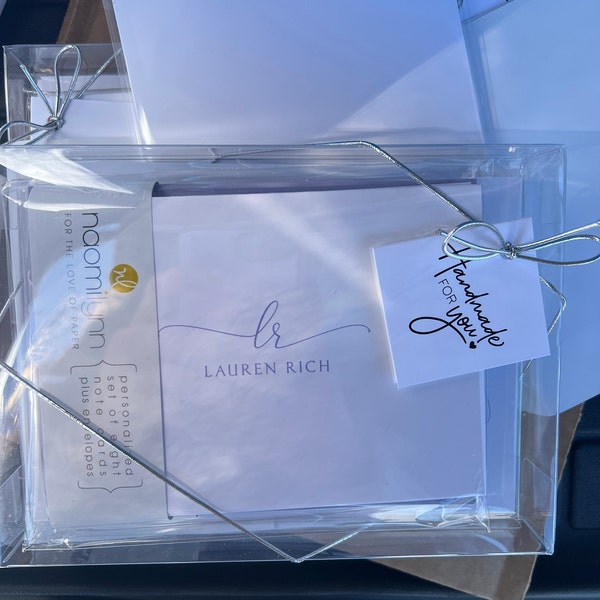 Complete Personalized Stationery Set - EXQUISITE SCRIPT MONOGRAM ...