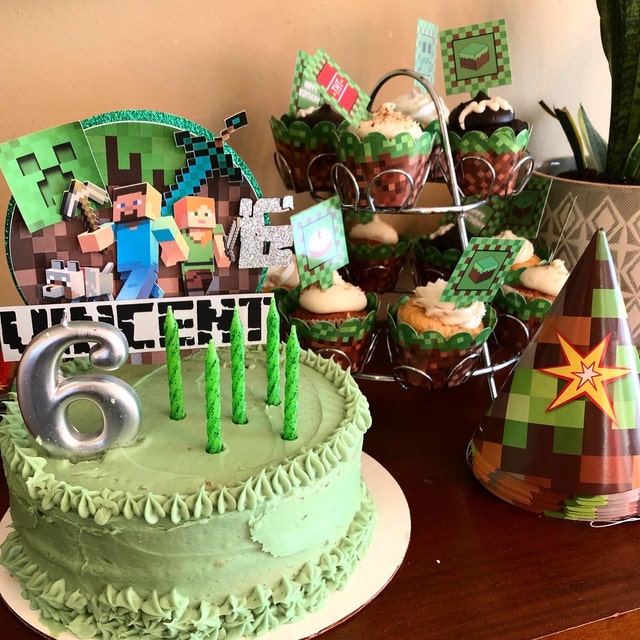 Minecraft Themed Cake BY 02-136 – Party Piñatas Houston