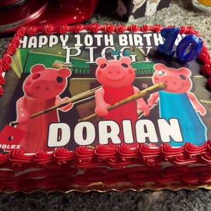 Piggy Roblox cake  Roblox cake, Piggy cake, Piggy birthday party