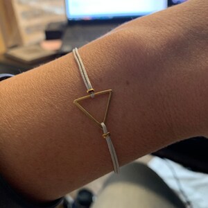 大人気 【Numbering】 Triangle Bracelet #5995 Gold Triangle Friendship Bracelet, Triangle Cord Bracelet