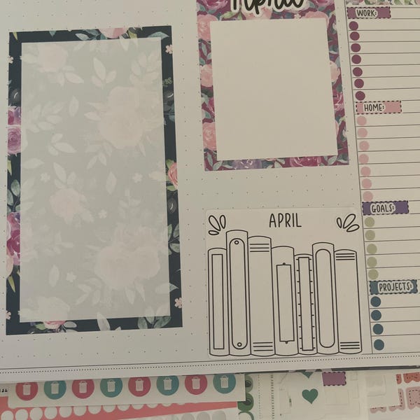 STK-192 || Monthly Bookshelf Stickers for EC 12 Planner Boxes (A5 & 7x9 ...