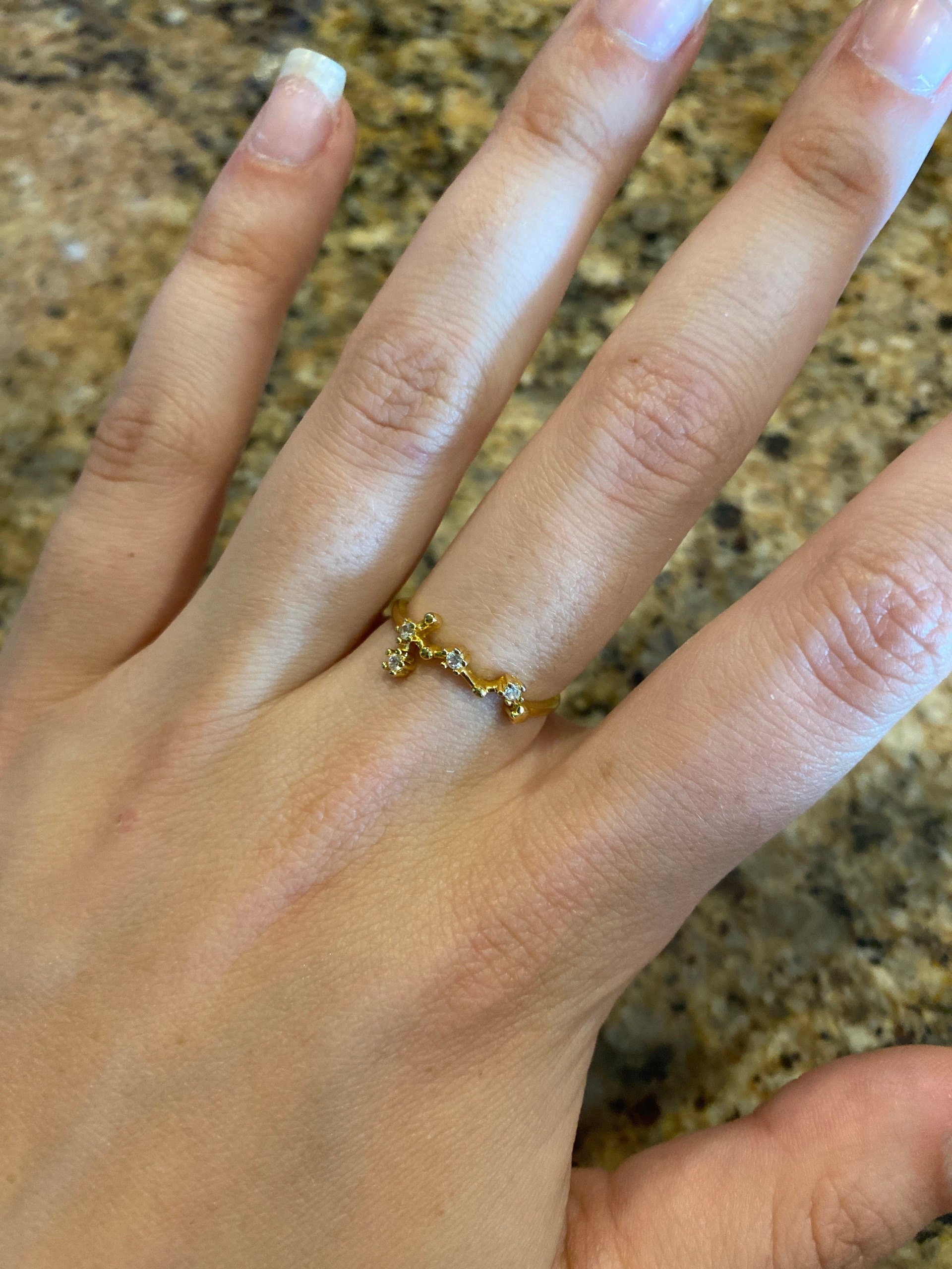 Dainty Zodiac Star Ring For Women Constellation Astrology Horoscope Jewelry Personalized Celestial Birthday Gift Mother&#39;s Day Gift In Box