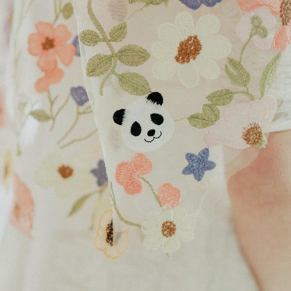 Panda Head Patch - Iron on Panda Patch Embroidered Motif/applique/patch ...