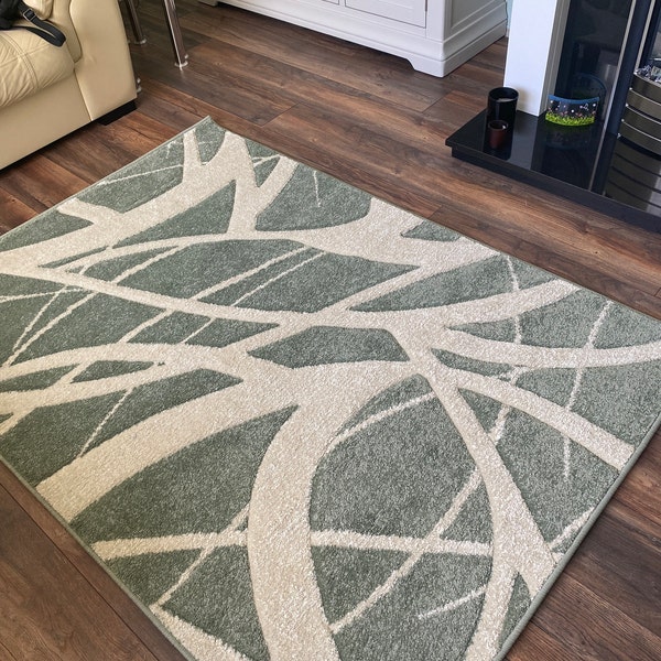 Green Super Soft Shaggy Rug Whisper Living Room Rugs Bedroom Solid Design Mat - Etsy UK