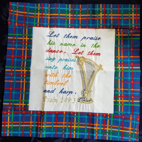 Embroidered Scripture Quilt, Bible Verses, Bible Blocks, Embroidery ...