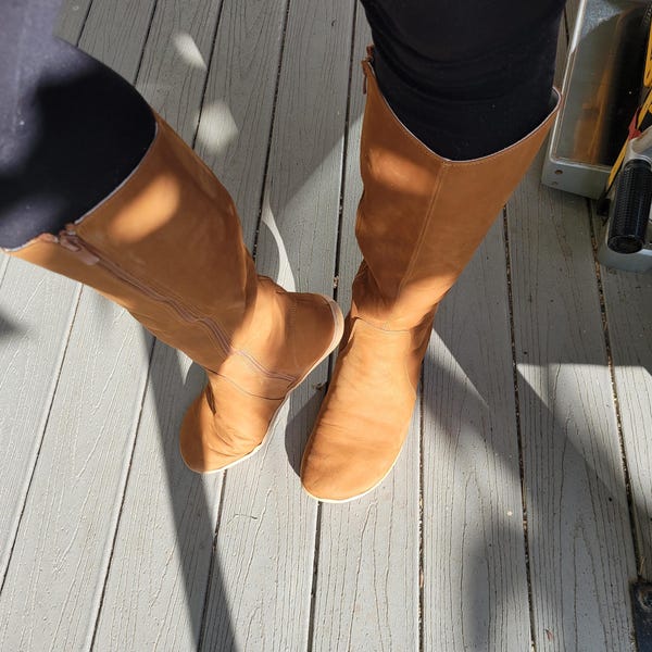 Flat Ballet Barefoot Zero Drop BLACK SMOOTH Leather Ballerinas Leather