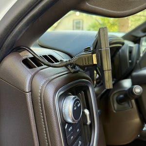 2020-2024 GMT T1XX  Edge CTS2 & CTS3 Monitor Tuner Mount Chevy Silverado GMC Sierra 1500, 2500, 3500 Black or Brown Interior options!