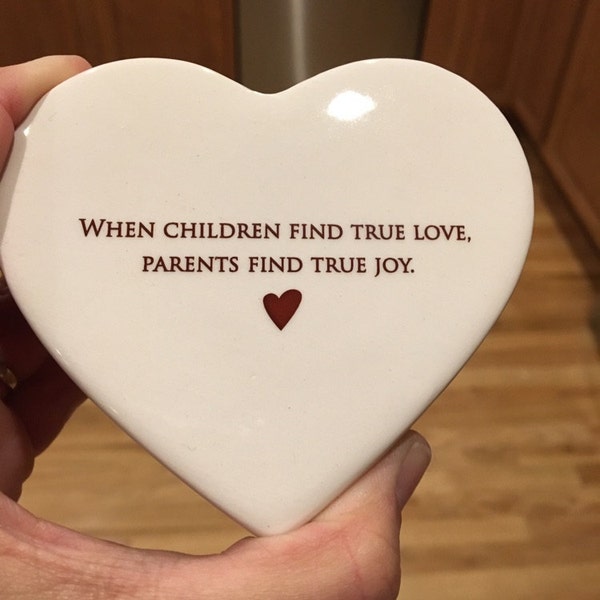 Parent Wedding Gift, Parent Thank You Gift, Mom and Dad Gift -heart ...