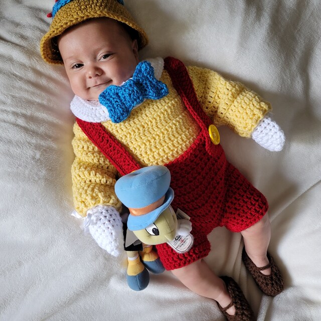 Handmade Disney s Pinocchio Inspired Baby Boy Crochet Outfit