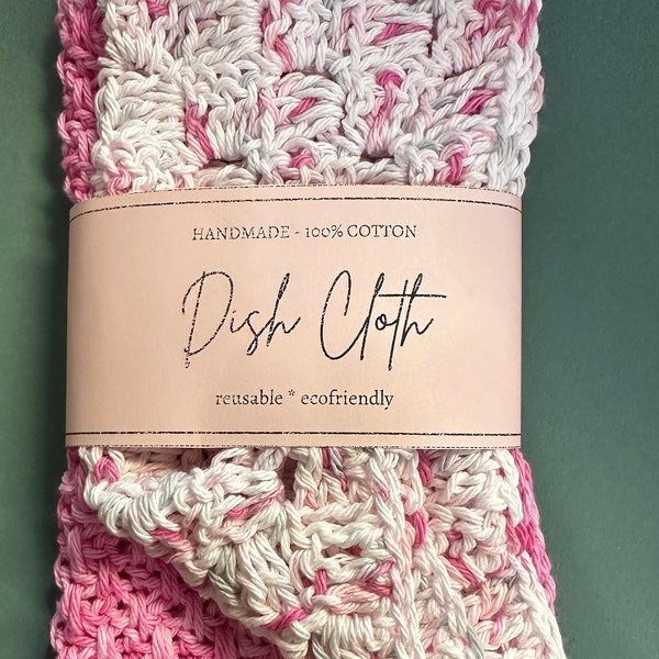 PRINTABLE Dishcloth and Washcloth Wrap Labels, DIY Crochet Knit Dish ...