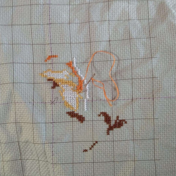 Art Nouveau Fox - Fancy Fox - Floral Arrangement - Forest Cross Stitch ...