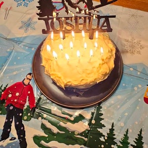 Cake Company Tortendekoration Snowboarder – Set Mit Snowboarder & Tanne Für Kindergeburtstag