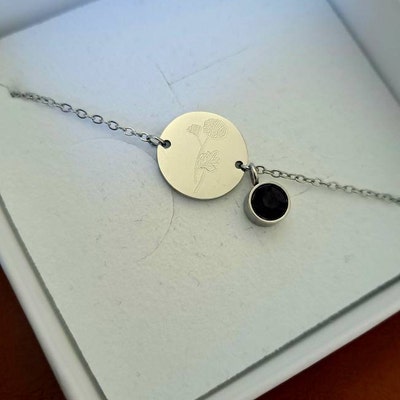Louisa Secret Kette Damen Armband Mit Geburtsstein Anhängern Doppelkette 925 Armband Herz Silber 925