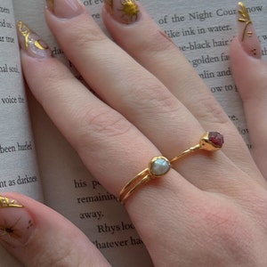 Customer photo from starr, Dainty Raw Pearl Ring