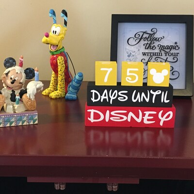 2-sided Disney Countdown Blocks, Vacation Countdown, Weeks/days Until ...