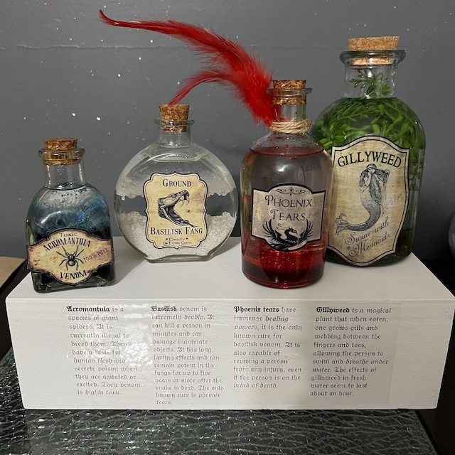 New Realistic Handmade Labels, Wizard, Potion Bottle Labels, Water Themed,  Party Decoration, Apothecary Jar, Potions Class, Myrtle, 