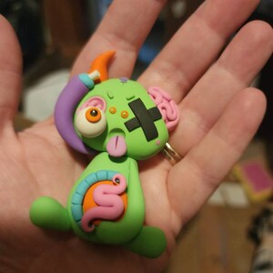 Zombie Polymer Clay Sculpture: Handmade Miniature Monster - Etsy