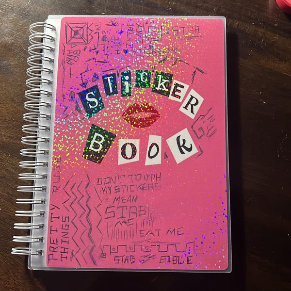 Reusable Sticker Storage Book Holographic Mean Girls Burn Book For reusable-sticker-storage-book-holographic-mean-girls-burn-book-for
