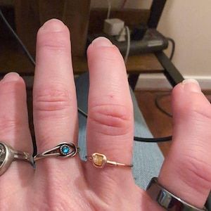 Customer photo from Madeira, Dainty Raw Citrine Ring in Yellow Gold