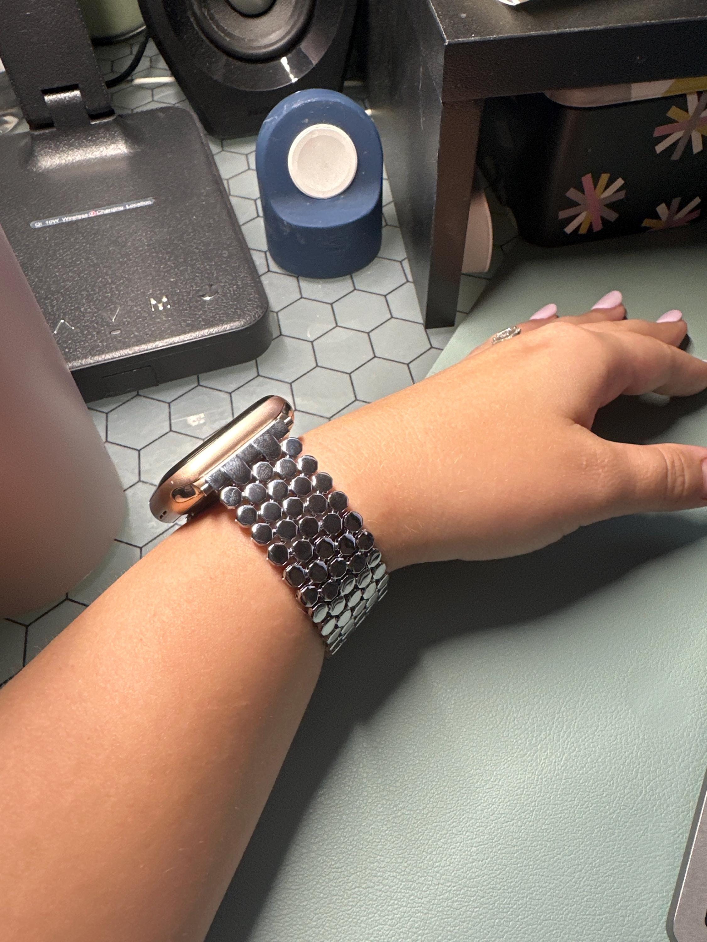 Honeycomb Apple Watch Band Gold Silver Rose Gold Black Metal for 9 8 7 6 5 SE 38mm 40mm 41mm 42mm 44mm 45mm 49mm Luxury Strap Gift for her
