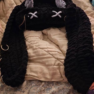 Devil Bunny Horns Hat, Scary Mask, Balaclava Mask, Ski Mask With Horns ...