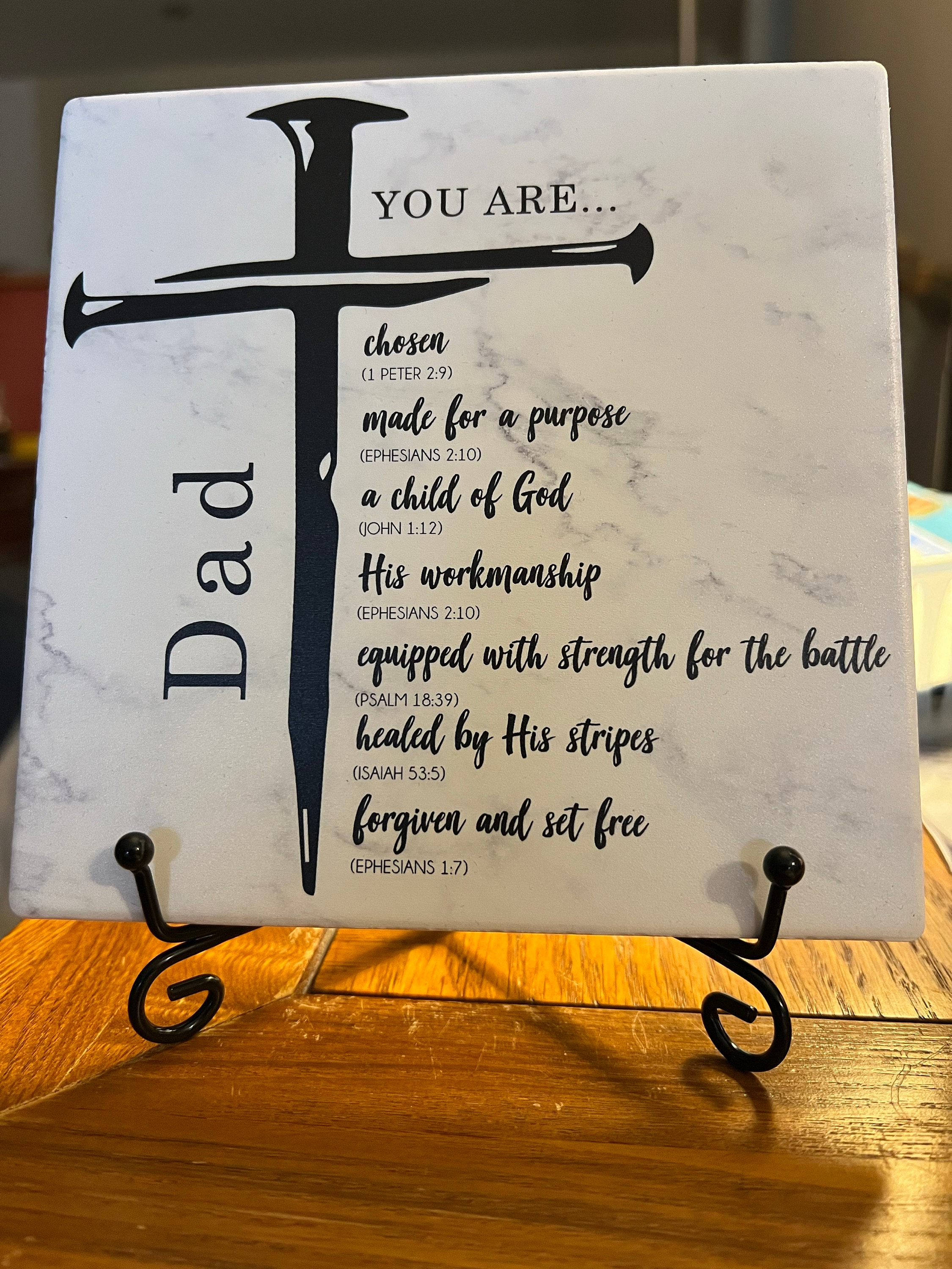 Personalized Name Christian Gifts For Men Teens Boys, Encouraging Scripture Bible Verse Sign, You Are Chosen Cross Sign Baby Shower Idea