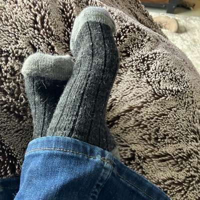 Gowith 2 Pairs Unisex Alpaca Socks Thermal Wool Socks for Men and Women ...
