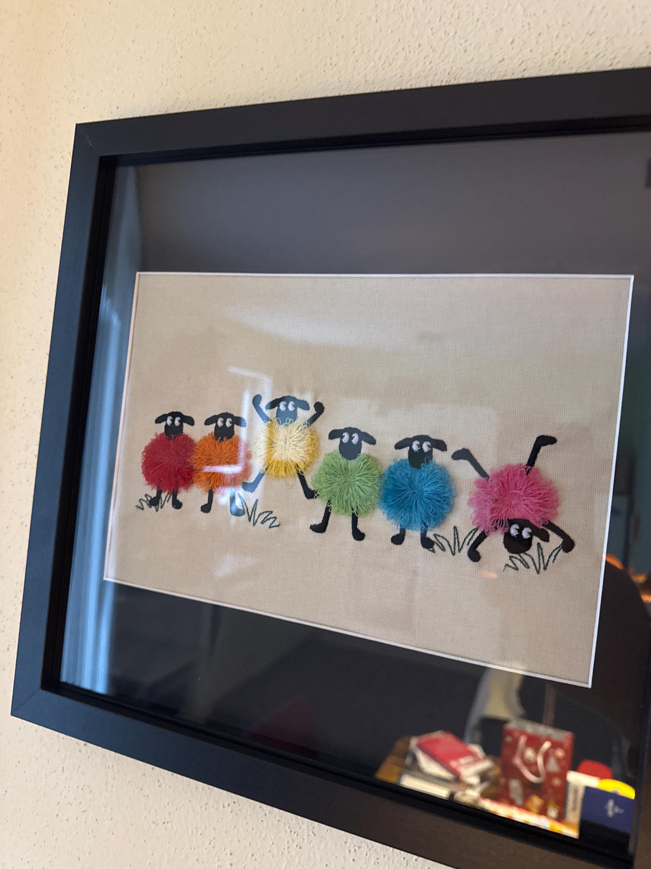 Customer project using Fringed Funny Sheep Lamb 6 embroidery design