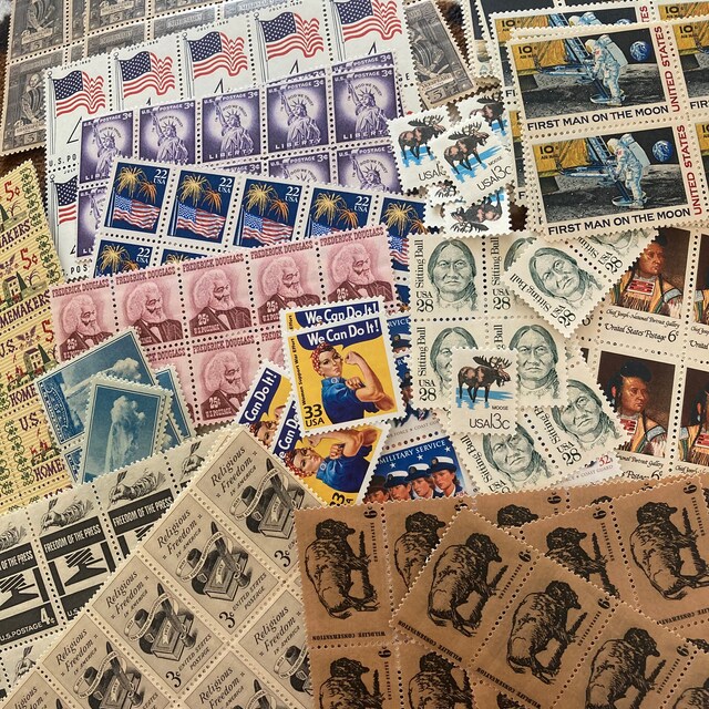 6セント アポロ8号 月面切手 .. 未使用の米国郵便切手 .. 10枚パック