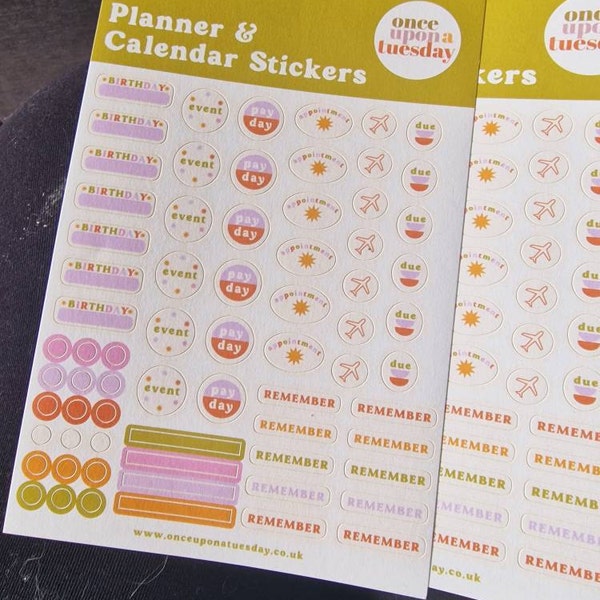 Planner & Calendar Stickers | Journal Stickers | Everyday Stickers ...