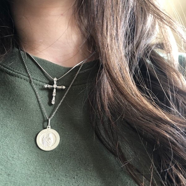 Silver St Jude Thaddeus Medal Pendant or Necklace - Patron Saint of ...