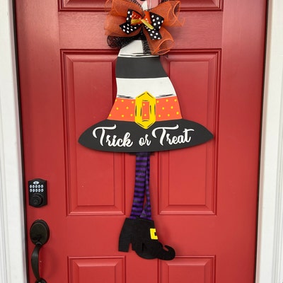 Witch Hat Door Hanger Halloween Door Hanger - Etsy