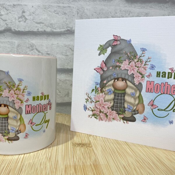 Mothers Day Gnome PNG Clipart Cute Gonk Pink Flowers Image Decal Spring ...