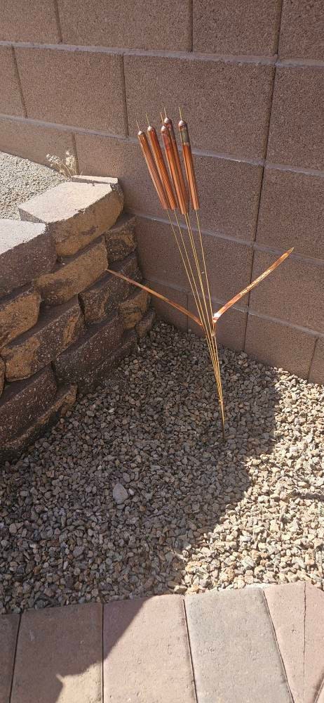 Copper Cattail Wind Chimes