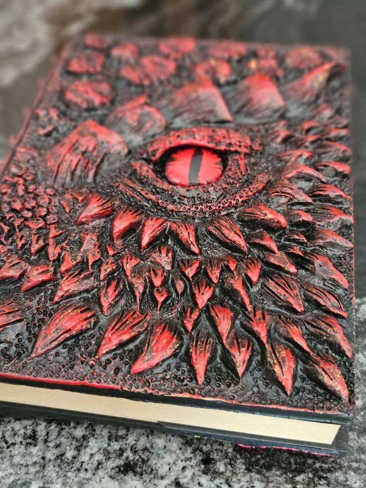 Vintage Design Embossed 3D Journal, Dragons Theme Sketchbook,  Loose-leaf Notepad, Loose-leaf ledger, Book Of Dragons, Magical Notebook