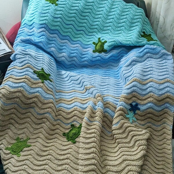 Turtle Shell Pattern Blankets Sea Turtle Blanket (PATTERN ONLY) (includes Instructions for Blanket ...