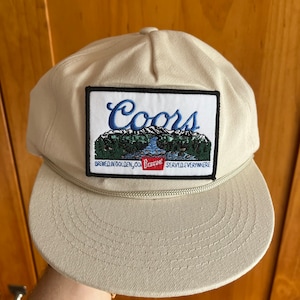 Coors Banquet River Flow Patch on Beige Rope Snapback Hat - Etsy