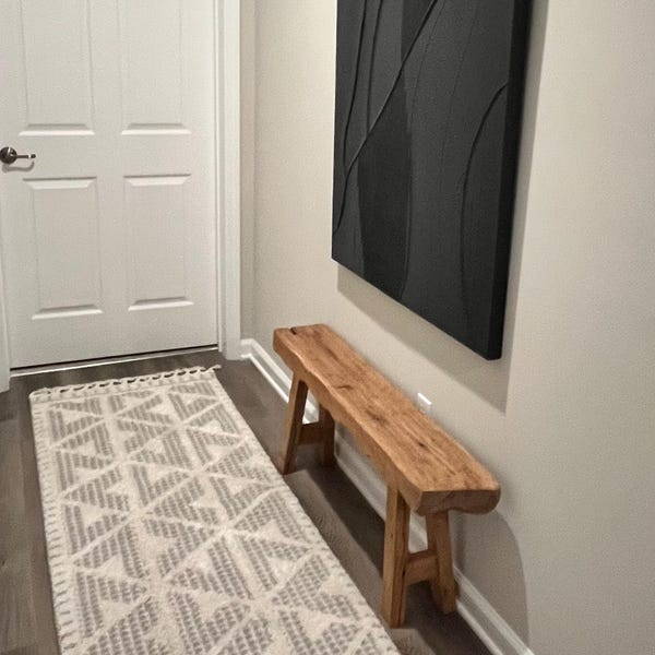 Handmade Reclaimed Wood Bench, Farmhouse Solid Wood Entryway Bench ...