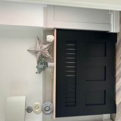 Solid Oak Top Grey Radiator Cover Custom Fit UK - Etsy
