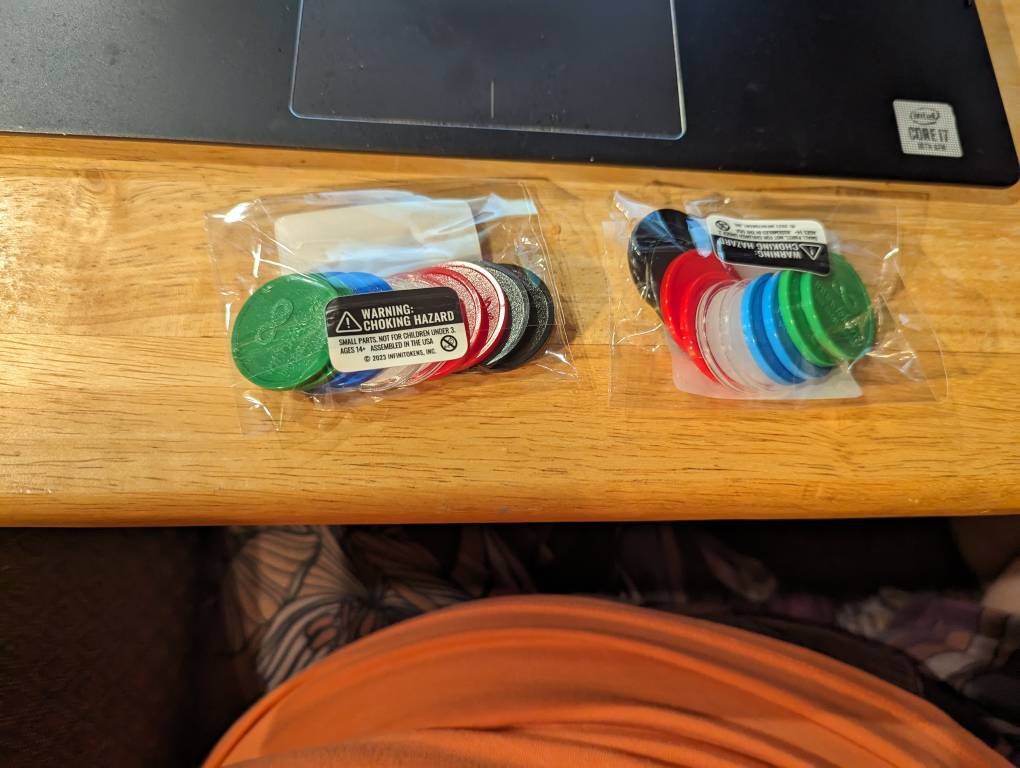 Dry Erase Counters/Tokens/Ability counters - Erasable, Reusable discs for games like Magic the Gathering and RPGs.