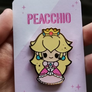 Chibi Princess Peach Hard Enamel Pin - Etsy